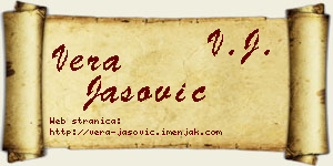 Vera Jašović vizit kartica